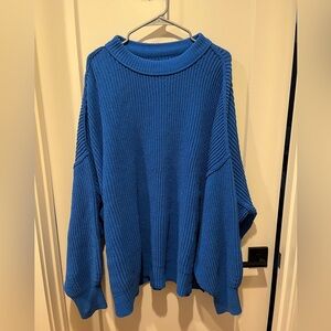 Aerie Vibrant Blue Crew Neck Sweater